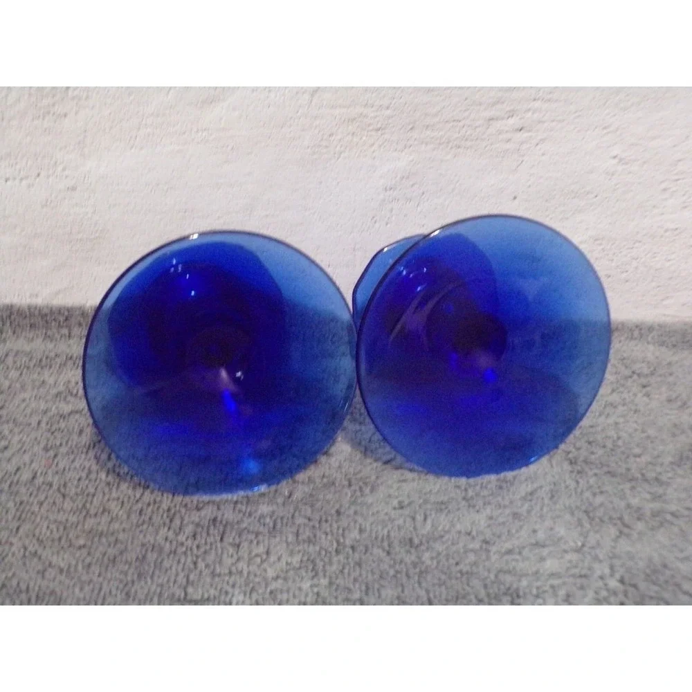 Vintage Cobalt Blue Candle Holders &‎ Plate Center Pieces